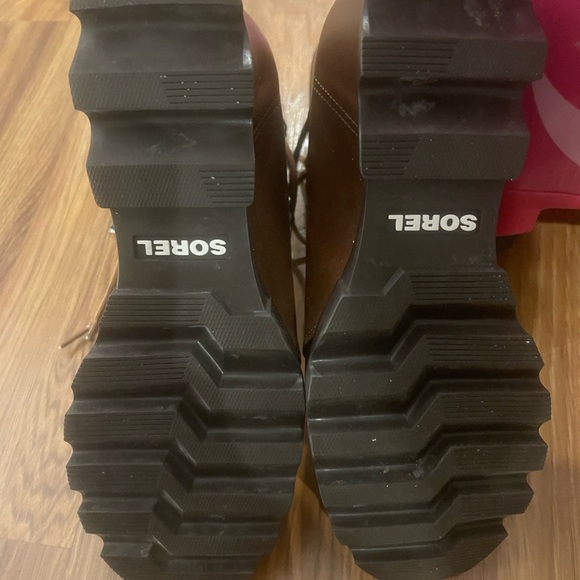 Sorel Joan of Arctic wedge boots in hazelnut leather brand new with box - Picture 2 of 13